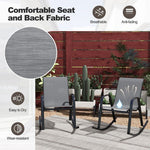  - Set of 2 Heavy - Duty Metal Patio Rocking Chair with Breathable Seat Fabric - Outdoor Style Company