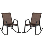  - Set of 2 Heavy - Duty Metal Patio Rocking Chair with Breathable Seat Fabric - Outdoor Style Company