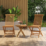  - Set of 2 Indonesia Teak Patio Folding Chairs with High Back and Slatted Seat - Outdoor Style Company