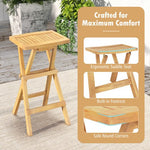  - Set of 2 No Assembly Outdoor Bar Stools with Countered Seat - Outdoor Style Company