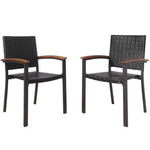  - Set of 2 Outdoor Patio PE Rattan Dining Chairs - Outdoor Style Company