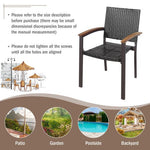  - Set of 2 Outdoor Patio PE Rattan Dining Chairs - Outdoor Style Company