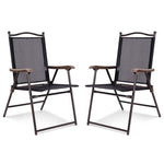  - Set of 2 Patio Folding Sling Back Camping Deck Chairs - Outdoor Style Company