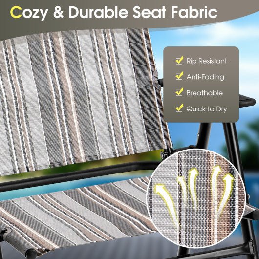  - Set of 2 Patio Folding Sling Chairs Space - saving Dining Chair - Outdoor Style Company