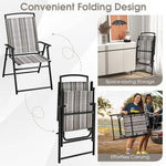  - Set of 2 Patio Folding Sling Chairs Space - saving Dining Chair - Outdoor Style Company