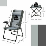  - Set of 2 Patiojoy Patio Folding Dining Chair with Ottoman Set Recliner Adjustable - Outdoor Style Company