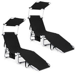  - Set of 2 Portable Reclining Chair with 5 Adjustable Positions - Outdoor Style Company