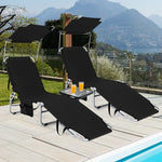  - Set of 2 Portable Reclining Chair with 5 Adjustable Positions - Outdoor Style Company