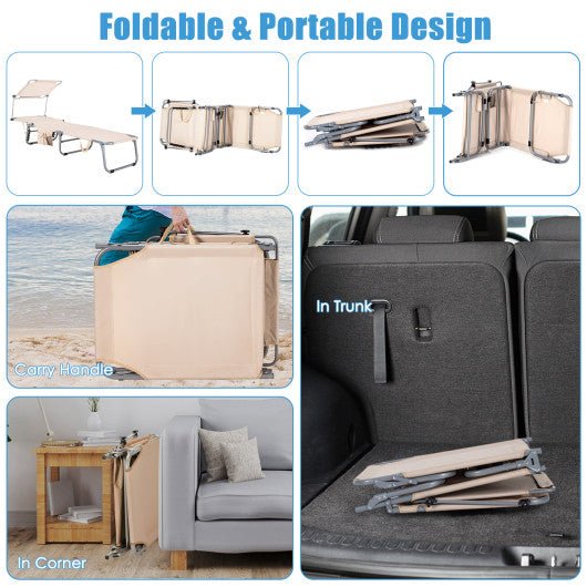  - Set of 2 Portable Reclining Chair with 5 Adjustable Positions - Outdoor Style Company