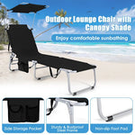  - Set of 2 Portable Reclining Chair with 5 Adjustable Positions - Outdoor Style Company