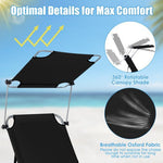  - Set of 2 Portable Reclining Chair with 5 Adjustable Positions - Outdoor Style Company