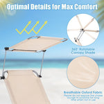  - Set of 2 Portable Reclining Chair with 5 Adjustable Positions - Outdoor Style Company