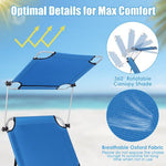  - Set of 2 Portable Reclining Chair with 5 Adjustable Positions - Outdoor Style Company