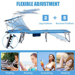  - Set of 2 Portable Reclining Chair with 5 Adjustable Positions - Outdoor Style Company