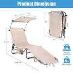  - Set of 2 Portable Reclining Chair with 5 Adjustable Positions - Outdoor Style Company