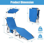  - Set of 2 Portable Reclining Chair with 5 Adjustable Positions - Outdoor Style Company