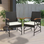  - Set of 2/4 Patio Wicker Dining Chairs with Soft Zippered Cushion - Outdoor Style Company