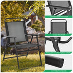  - Set of 2/4/6 Outdoor Folding Chairs with Breathable Seat - Set - Outdoor Style Company