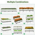  - Set of 4 Elevated Flower Vegetable Herb Grow Planter Box - Outdoor Style Company