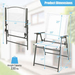  - Set of 4 Patio Folding Chair Set with Rustproof Metal Frame - Outdoor Style Company