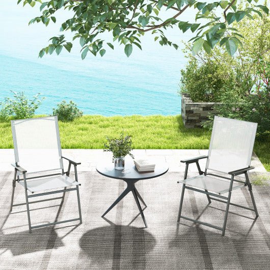  - Set of 4 Patio Folding Chair Set with Rustproof Metal Frame - Outdoor Style Company