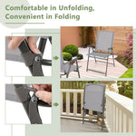  - Set of 4 Patio Folding Chair Set with Rustproof Metal Frame - Outdoor Style Company