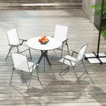  - Set of 4 Patio Folding Chair Set with Rustproof Metal Frame - Outdoor Style Company