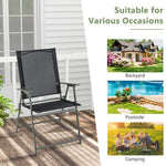  - Set of 4 Patio Folding Chair Set with Rustproof Metal Frame - Outdoor Style Company