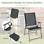  - Set of 4 Patio Folding Chair Set with Rustproof Metal Frame - Outdoor Style Company