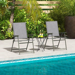  - Set of 4 Patio Folding Chair Set with Rustproof Metal Frame - Outdoor Style Company