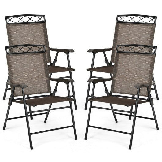  - Set of 4 Patio Folding Chairs - Outdoor Style Company