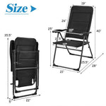  - Set of 4 Patio Folding Chairs with Adjustable Backrest - Outdoor Style Company