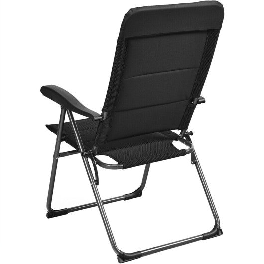  - Set of 4 Patio Folding Chairs with Adjustable Backrest - Outdoor Style Company