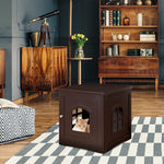  - Side Table Nightstand Decorative Cat House - Outdoor Style Company