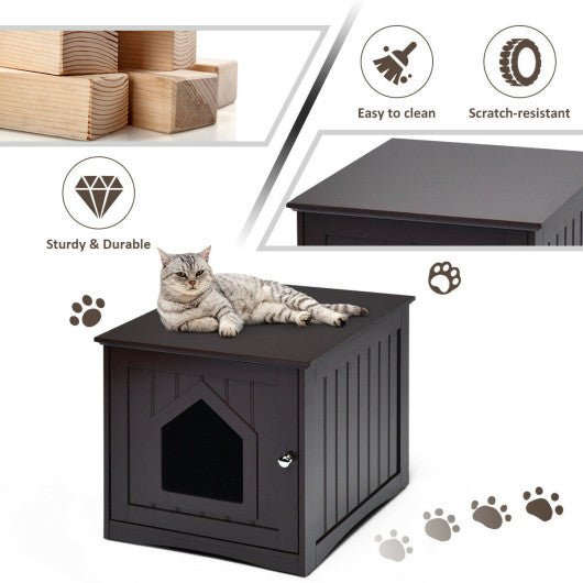  - Sidetable Nightstand Weatherproof Multi - function Cat House - Outdoor Style Company