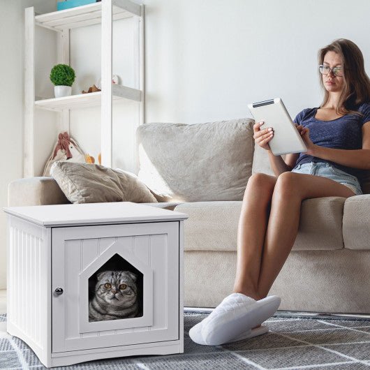  - Sidetable Nightstand Weatherproof Multi - function Cat House - Outdoor Style Company