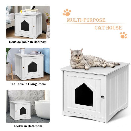  - Sidetable Nightstand Weatherproof Multi - function Cat House - Outdoor Style Company