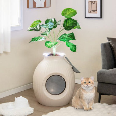  - Smart Plant Cat Litter Box with Electronic Odor Removal & Sterilization - Outdoor Style Company