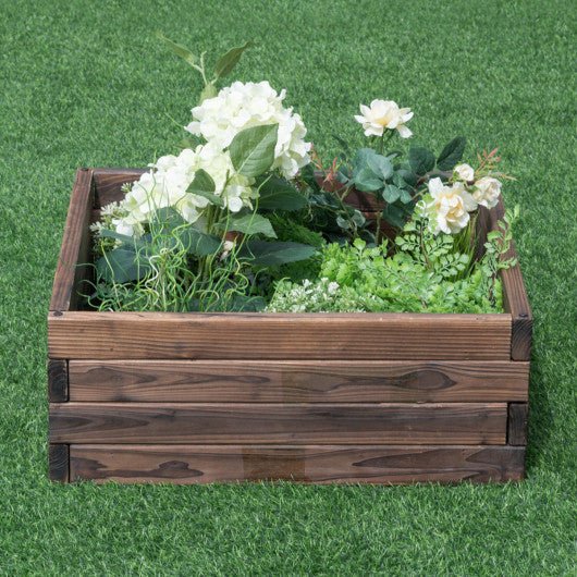  - Square Raised Garden Bed Flower Vegetables Seeds Planter - Outdoor Style Company