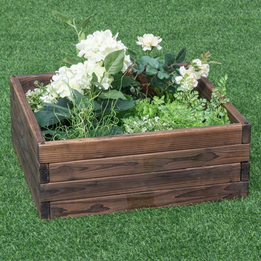  - Square Raised Garden Bed Flower Vegetables Seeds Planter - Outdoor Style Company