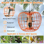  - Squirrel - Proof Pumpkin Bird Feeder with Cage and 4 Metal Ports - Outdoor Style Company