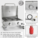  - Stainless Steel Propane Grill with Lid for Outdoor Camping Tailgating Picnic Party - Outdoor Style Company