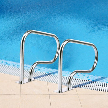  - Stainless Steel Swimming Pool Hand Rail with Base Plate - Outdoor Style Company