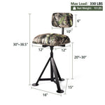  - Swivel Hunting Chair Tripod Blind Stool with Detachable Backrest - Outdoor Style Company