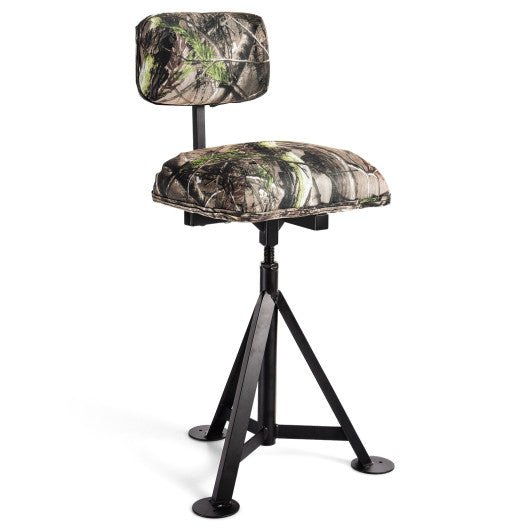  - Swivel Hunting Chair Tripod Blind Stool with Detachable Backrest - Outdoor Style Company