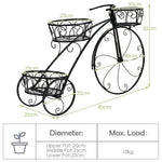  - Tricycle Plant Stand Flower Pot Cart Holder in Parisian Style - Outdoor Style Company