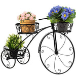  - Tricycle Plant Stand Flower Pot Cart Holder in Parisian Style - Outdoor Style Company