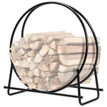  - Tubular Steel Log Hoop Firewood Storage Rack - Outdoor Style Company