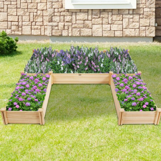  - U - Shaped Wooden Garden Raised Bed for Backyard and Patio - Outdoor Style Company