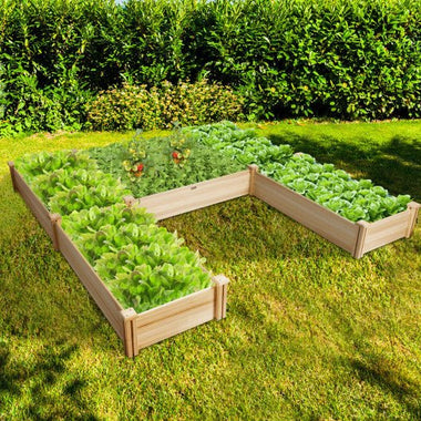  - U - Shaped Wooden Garden Raised Bed for Backyard and Patio - Outdoor Style Company